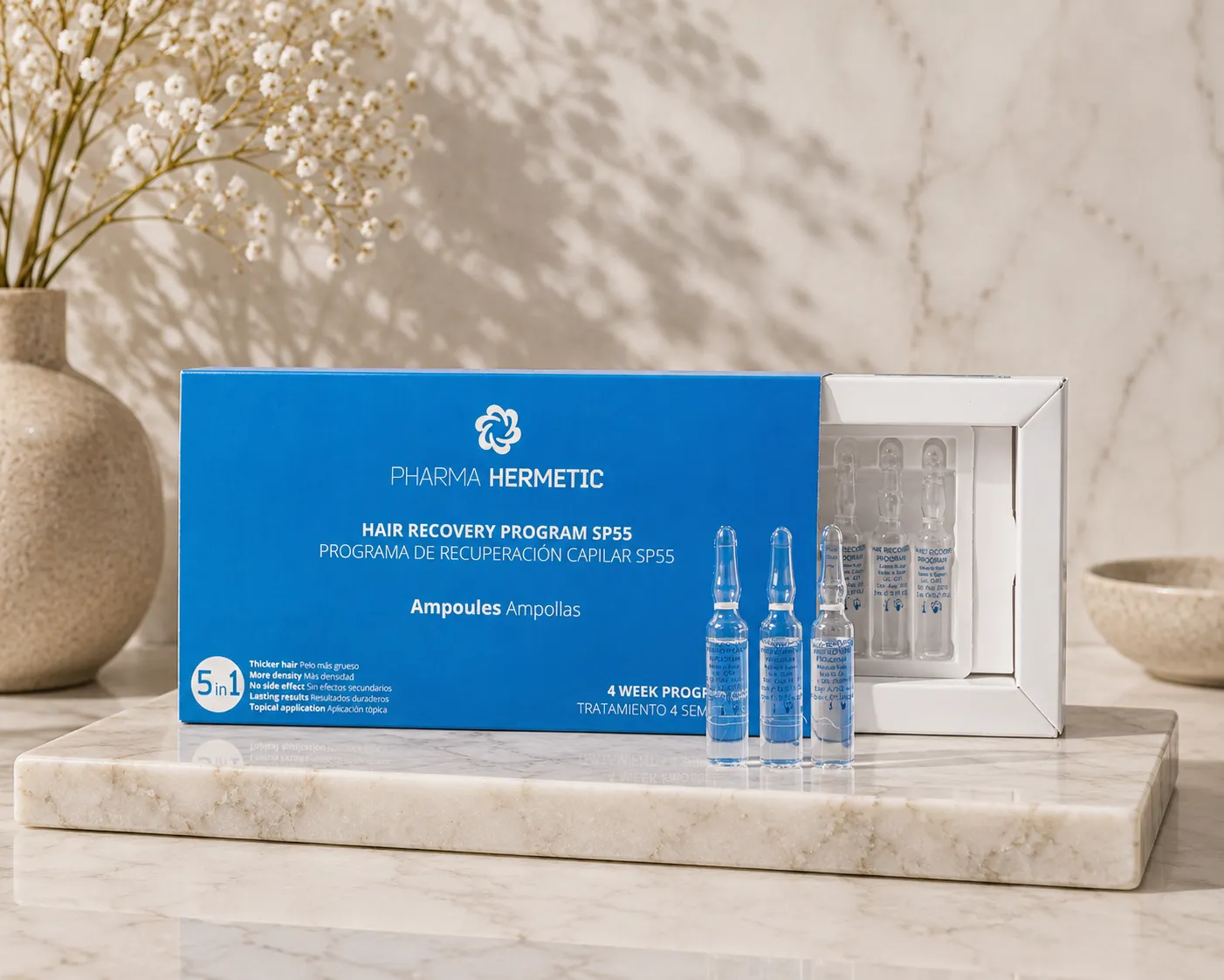 Pharma Hermetic Hair Recovery Program with SP 55 Ampoules, 10x2 ml