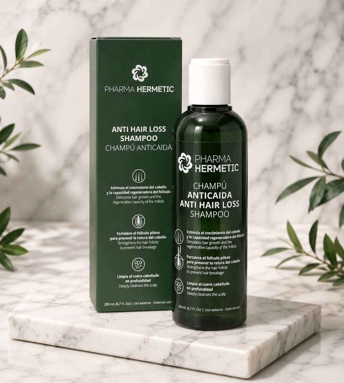 Green Remedies by Pharma Hermetic Anti Hair Loss Shampoo, 200 ml