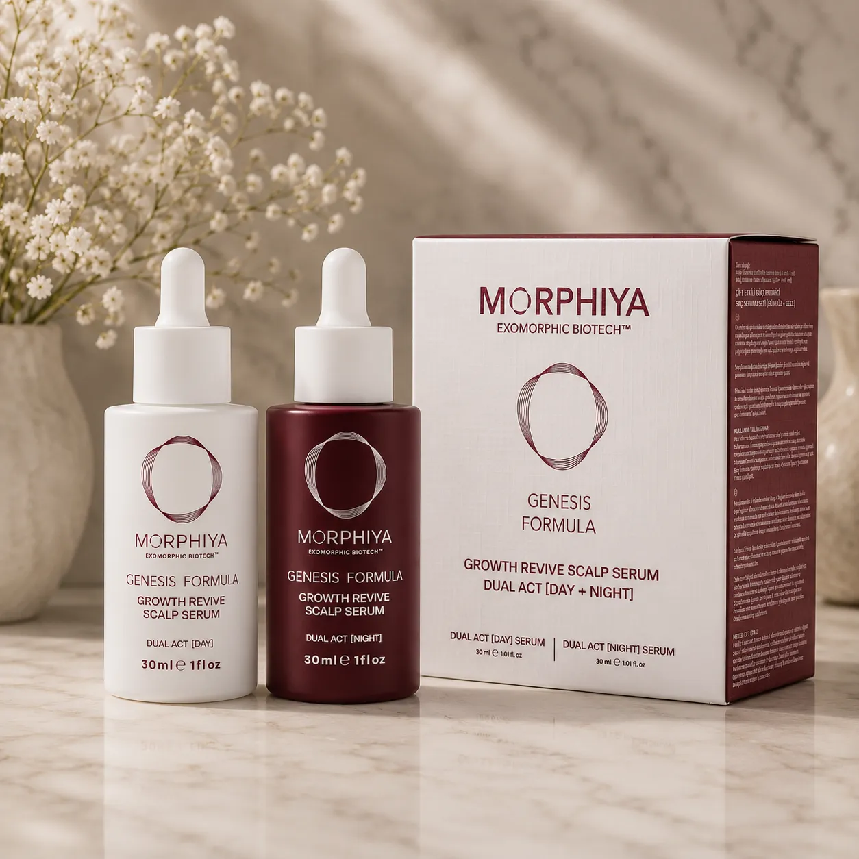 MORPHIYA GROWTH REVIVE SCALP SERUM DUAL ACT (DAY+ NIGHT) 30+30 MI
