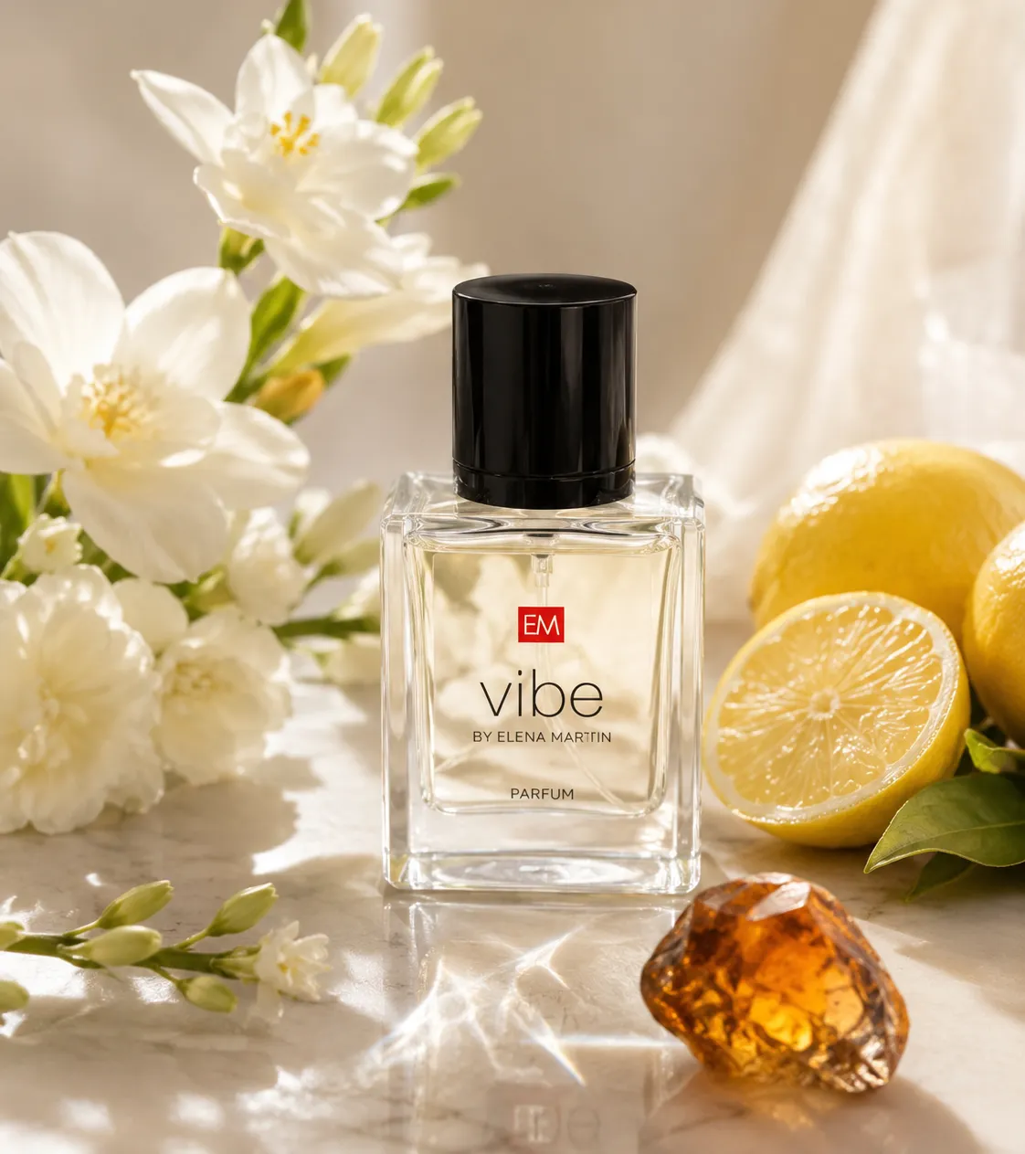 Parfum EM Vibe 50 ml – Energie Citrice, Note Florale, Ambră Caldă - imagine 2